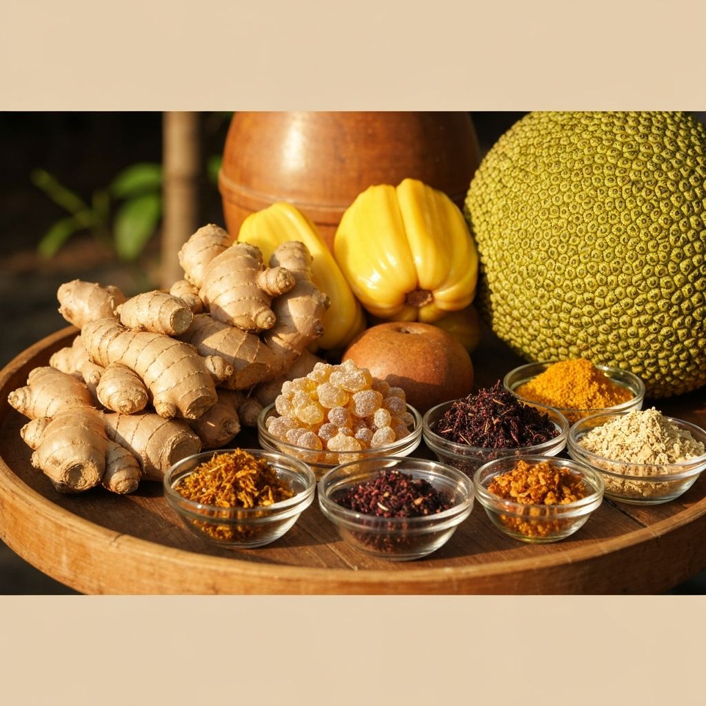 Ginger, boswellia and jackfruit sources